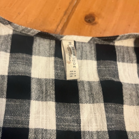 Bec and Bridge Black and White Tie Front Tartina Dress Sz 4 - Picture 2 of 4